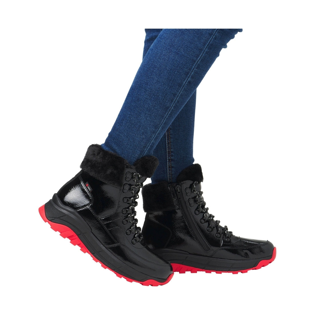 black casual closed ladies mid height boots