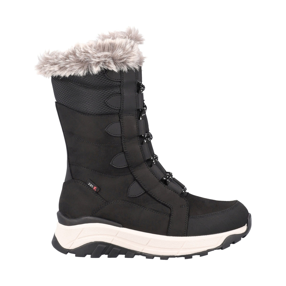 black casual closed ladies mid height boots