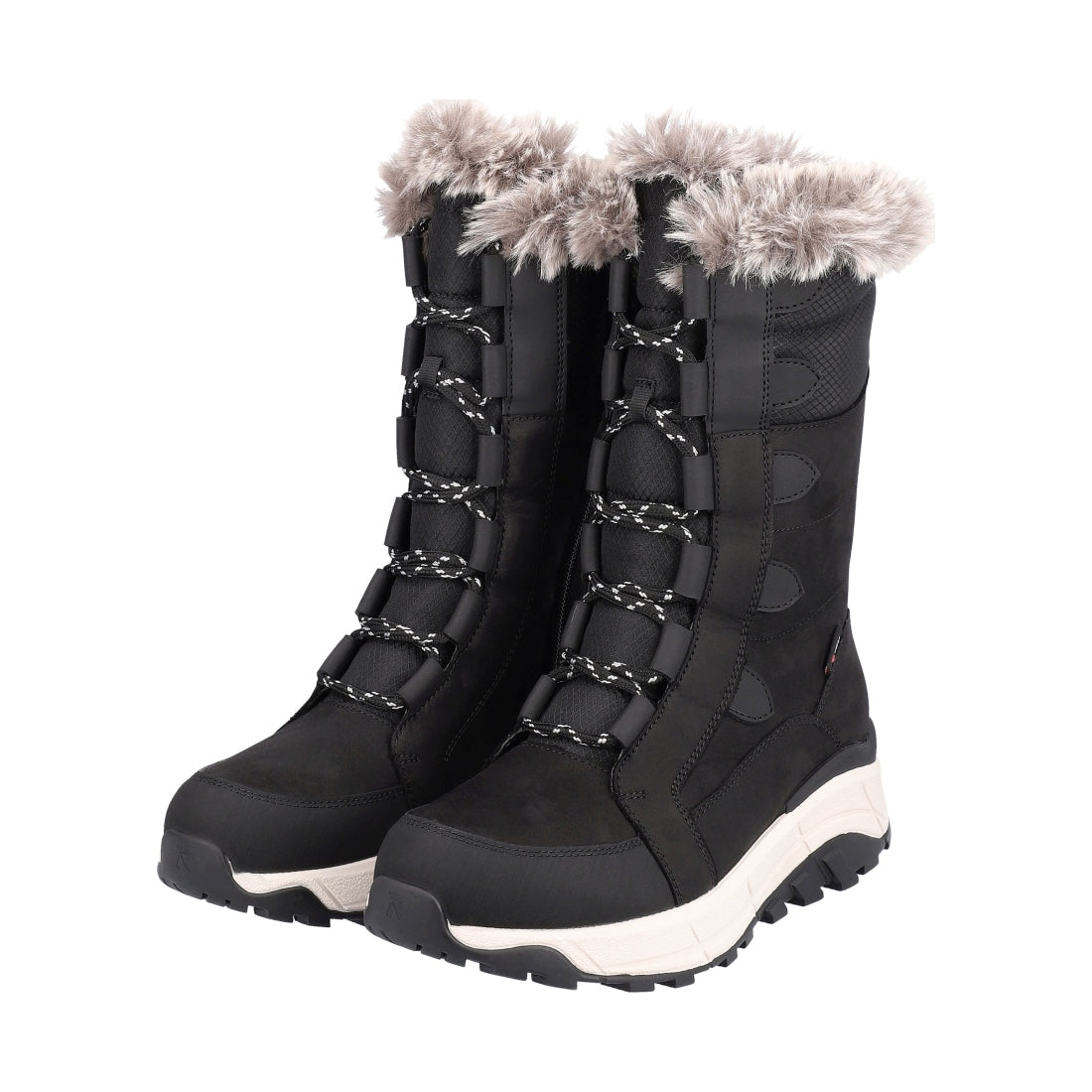 black casual closed ladies mid height boots