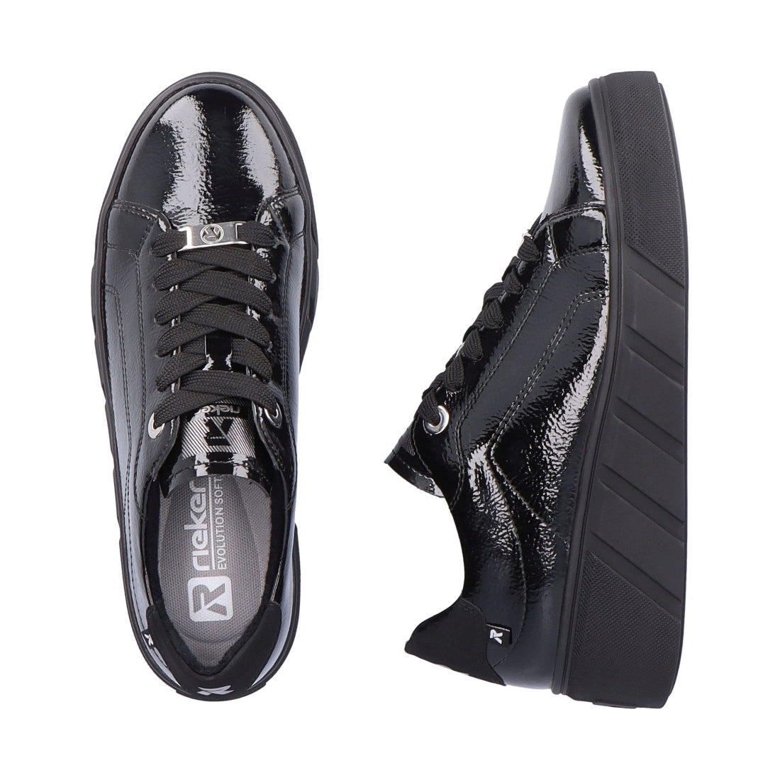 black casual closed ladies shoes