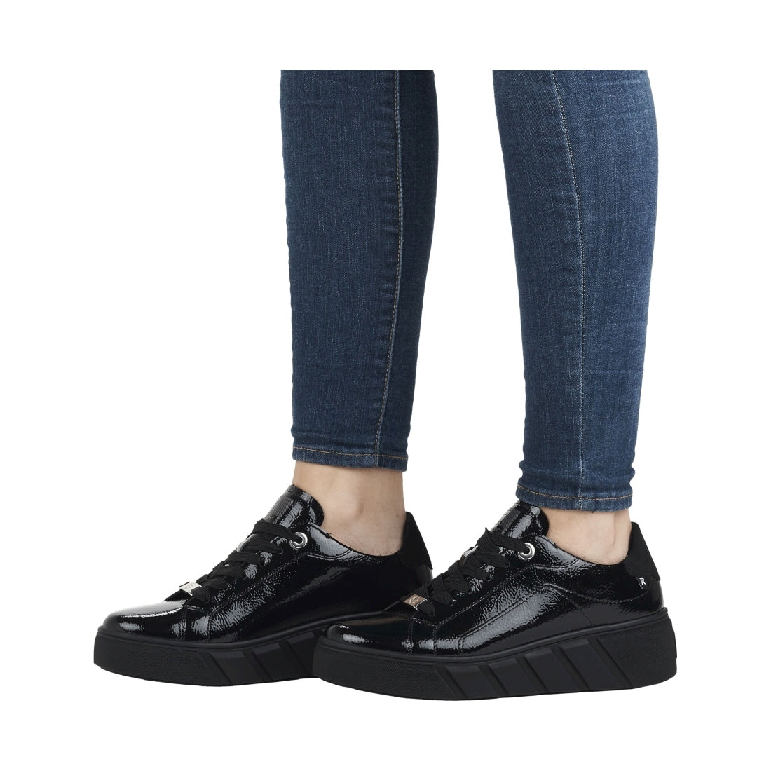 black casual closed ladies shoes