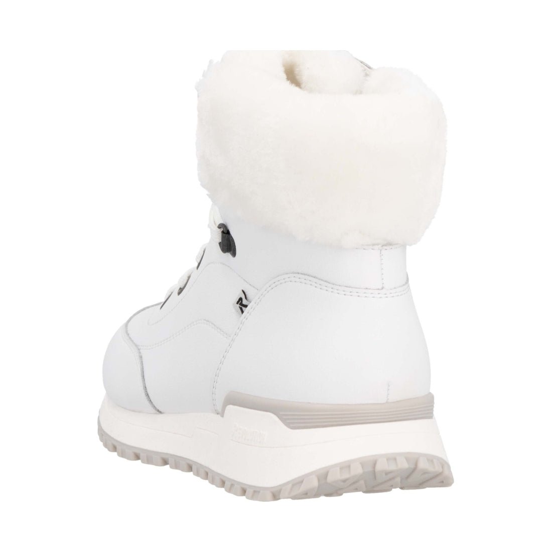 white casual closed ladies mid height boots