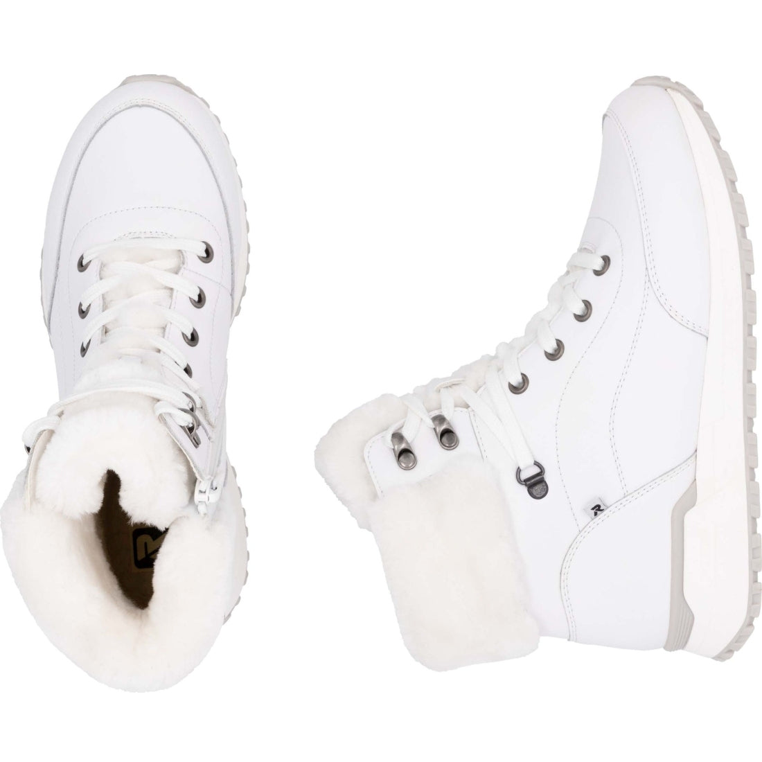 white casual closed ladies mid height boots