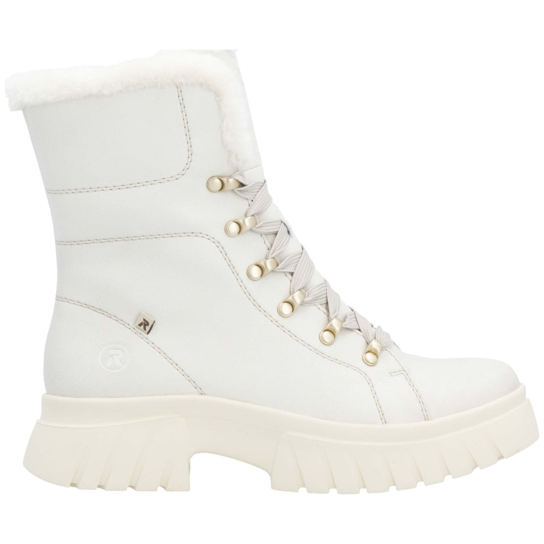 white casual closed ladies mid height boots