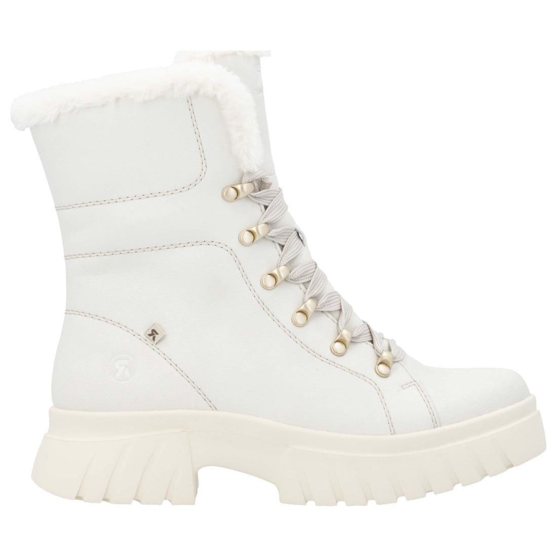 white casual closed ladies mid height boots