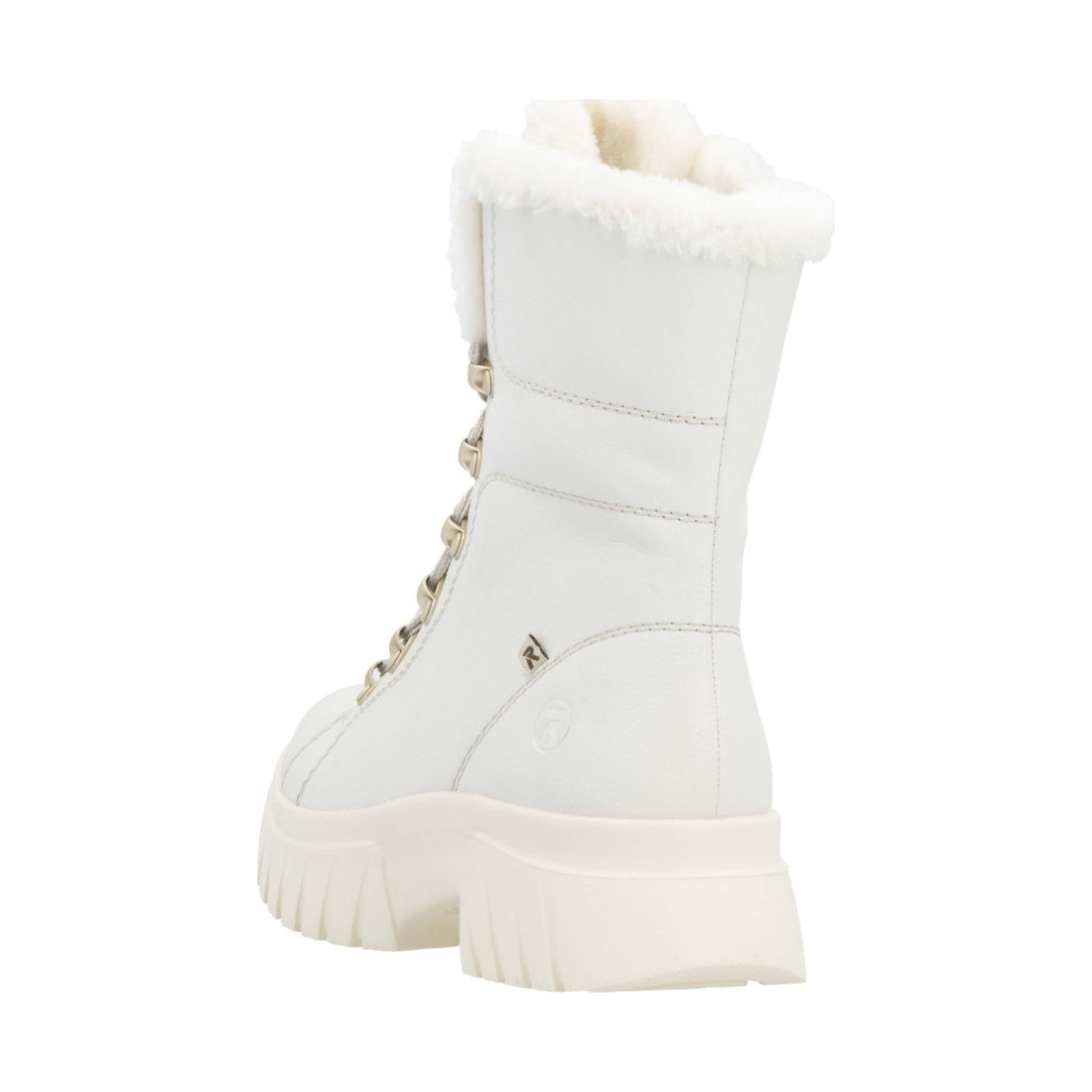 white casual closed ladies mid height boots