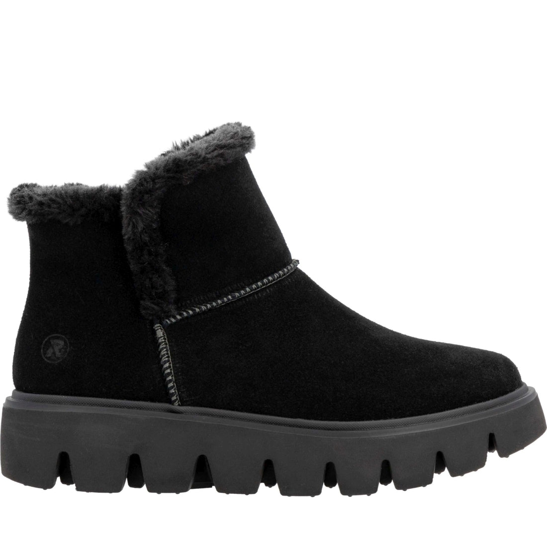 black casual closed ladies mid height boots