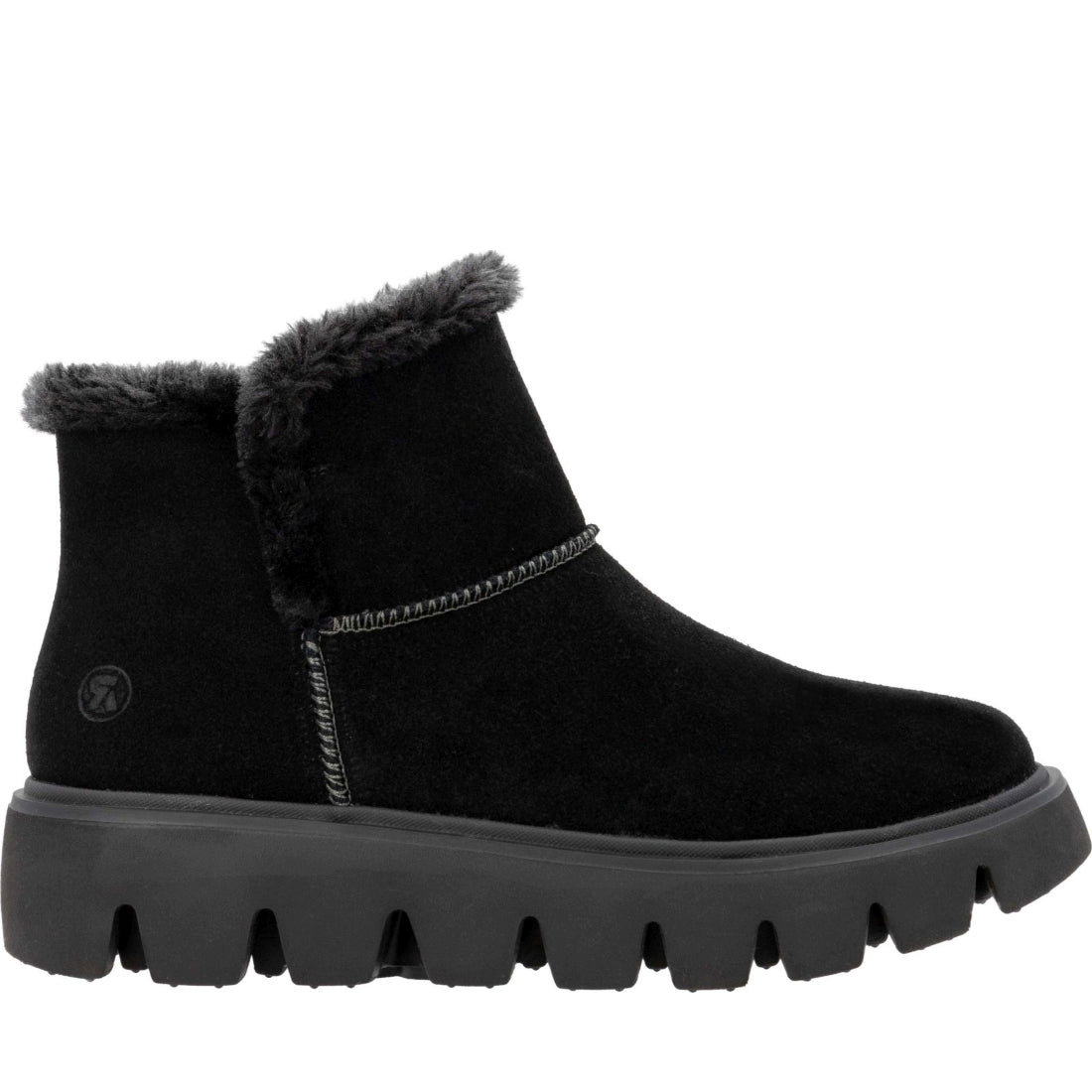 black casual closed ladies mid height boots