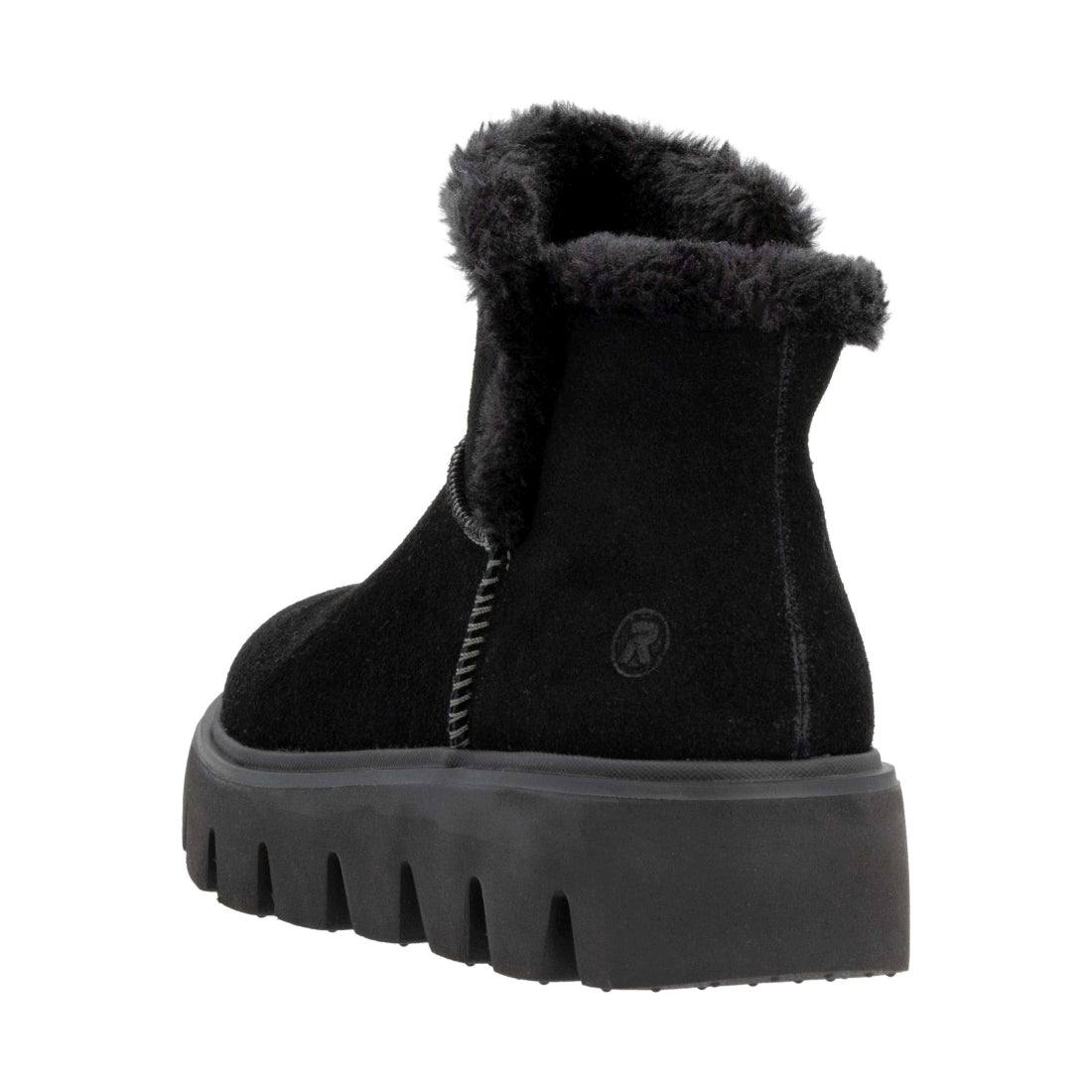 black casual closed ladies mid height boots