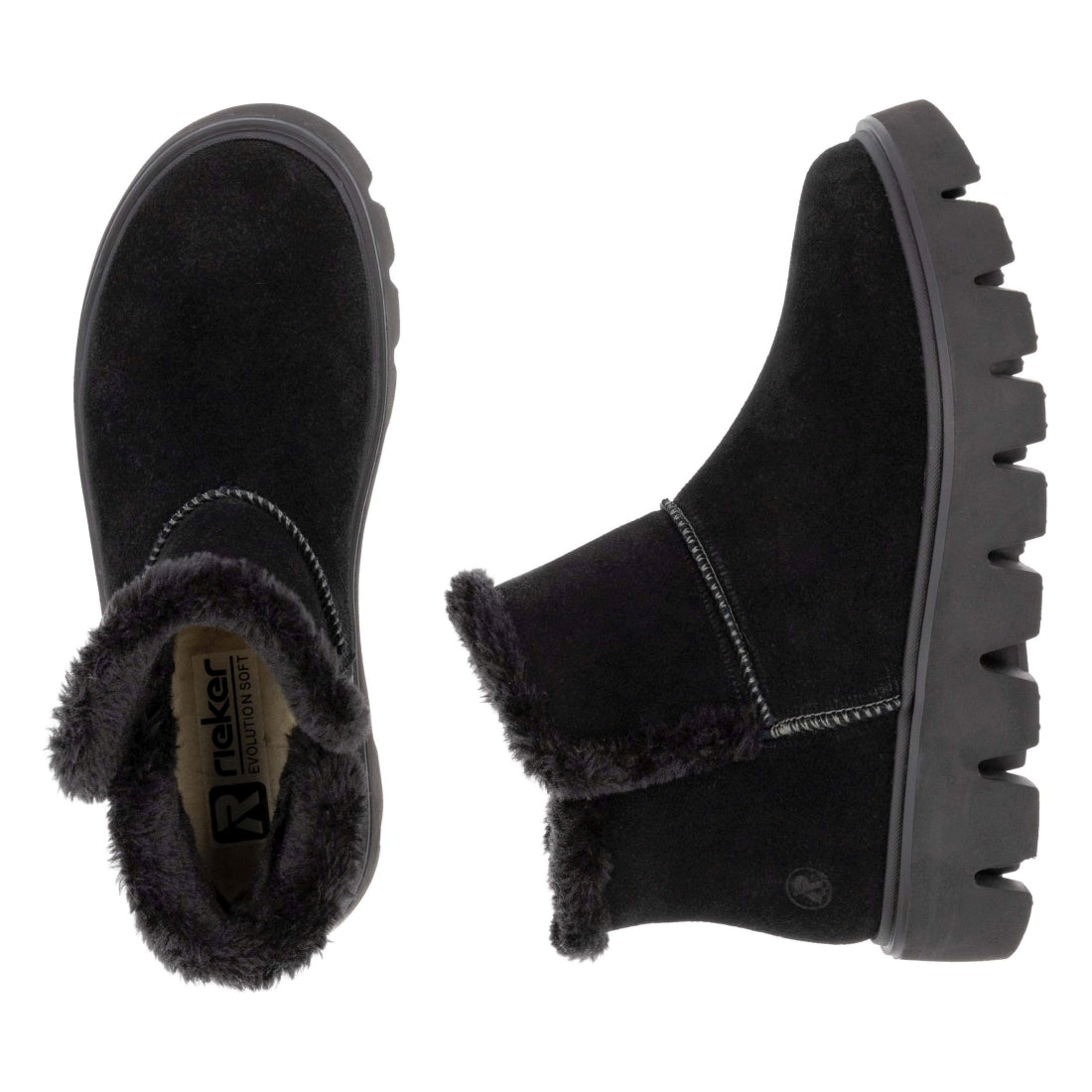 black casual closed ladies mid height boots