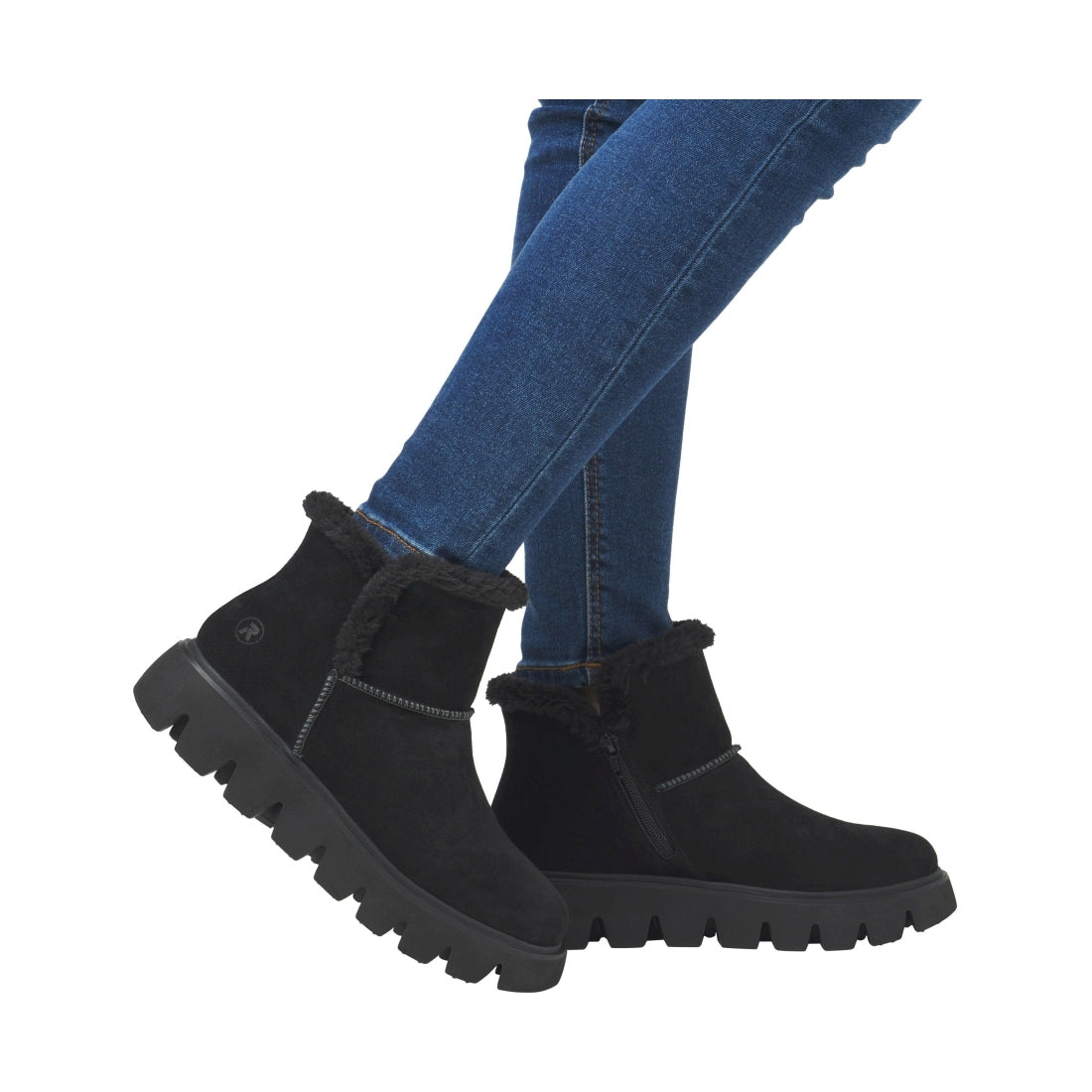 black casual closed ladies mid height boots