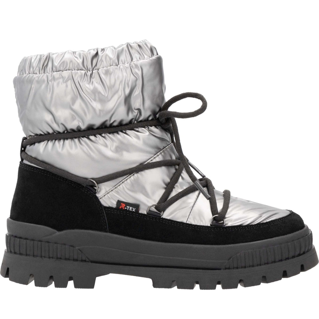 grey combination casual closed ladies mid height boots