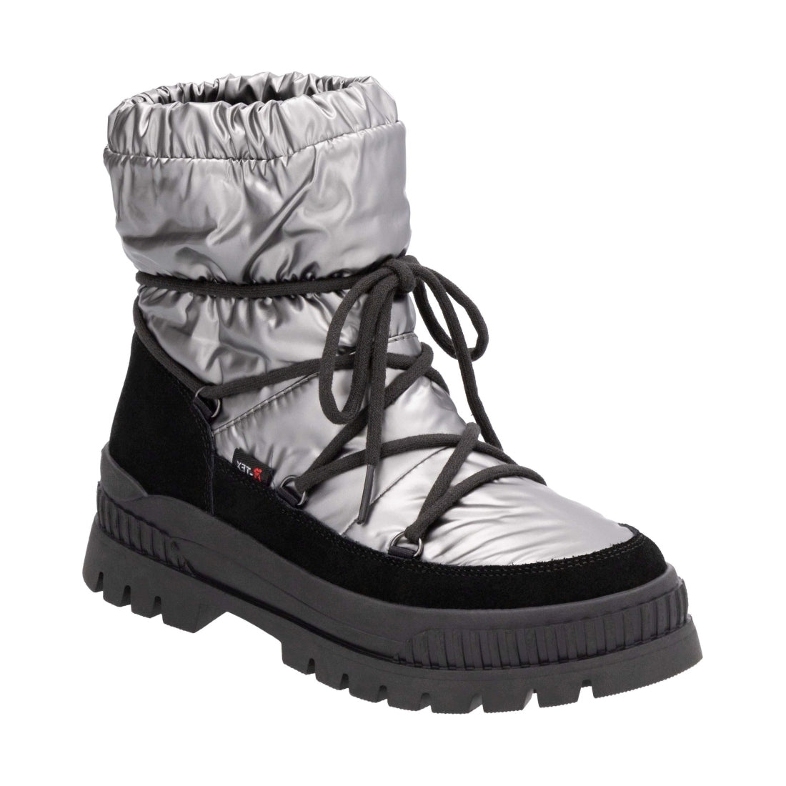 grey combination casual closed ladies mid height boots