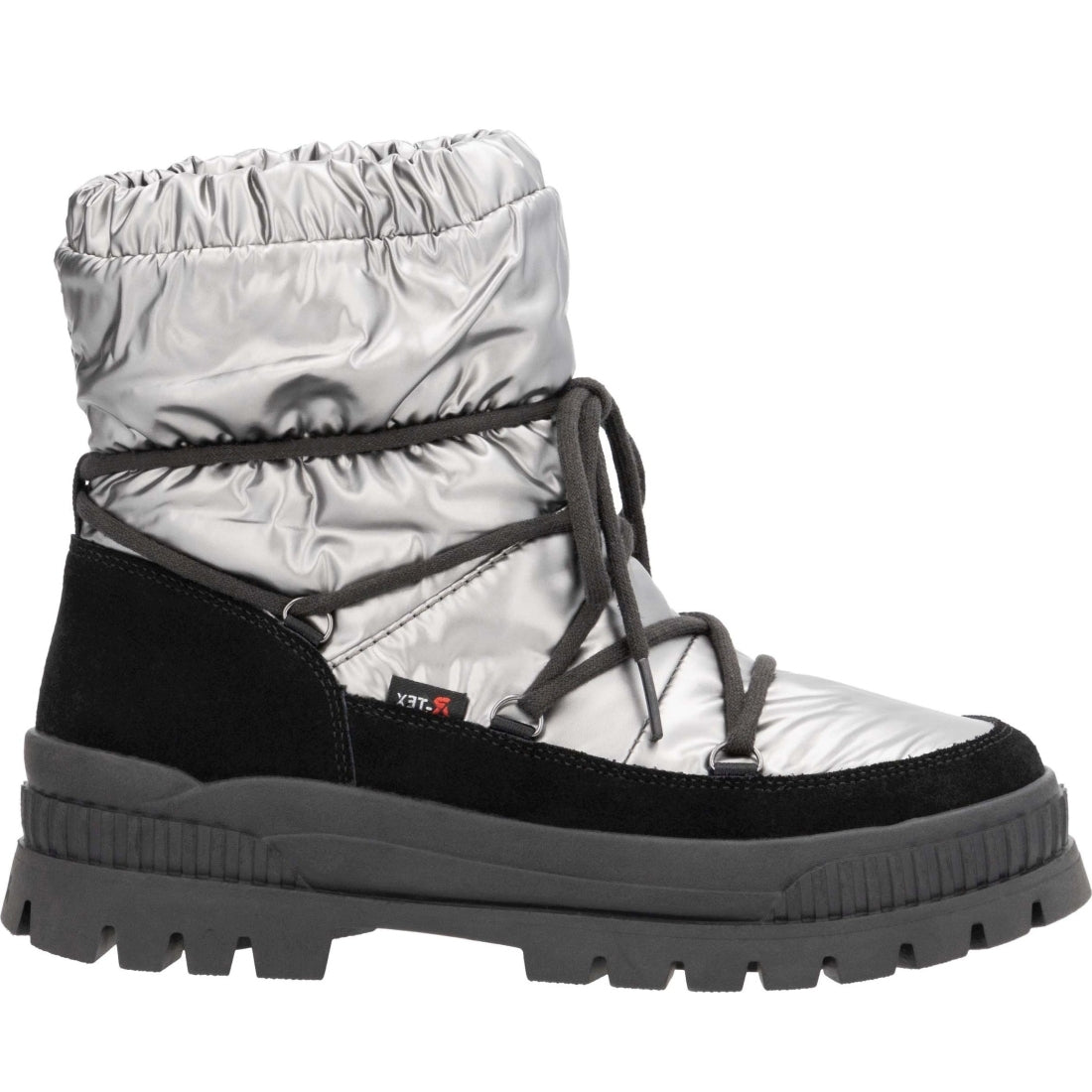 grey combination casual closed ladies mid height boots