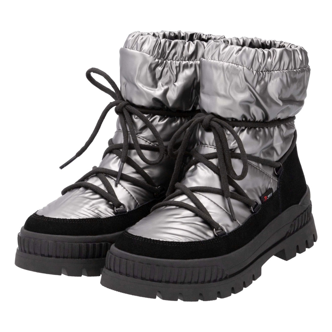 grey combination casual closed ladies mid height boots