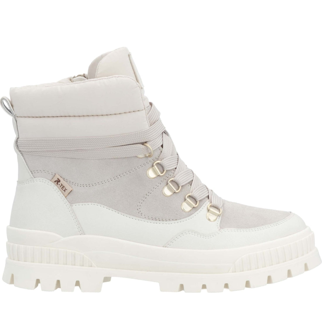 white casual closed ladies mid height boots