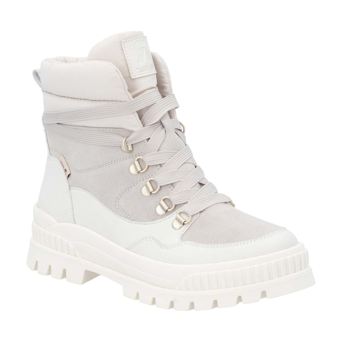 white casual closed ladies mid height boots