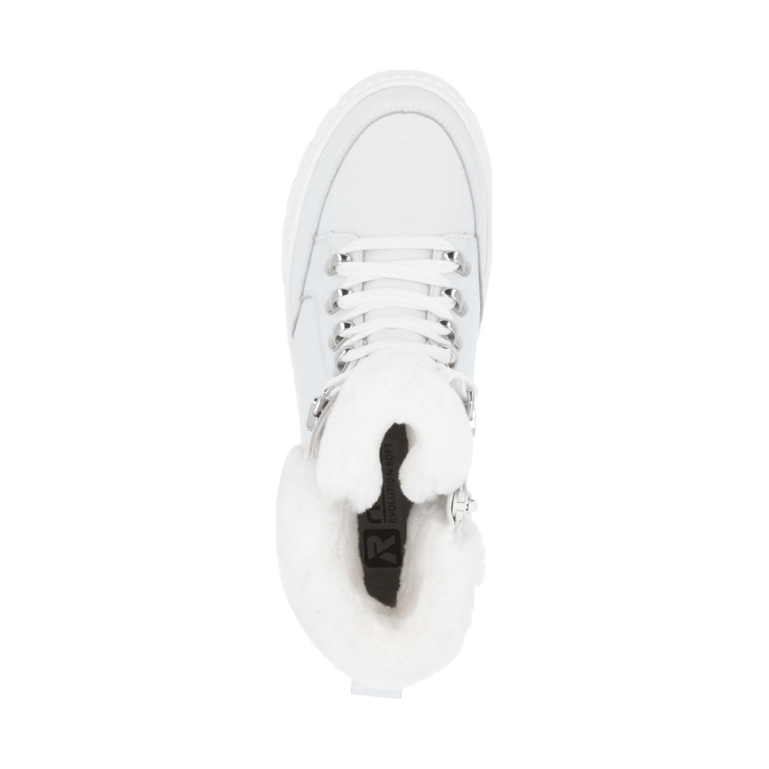 white casual closed ladies mid height boots