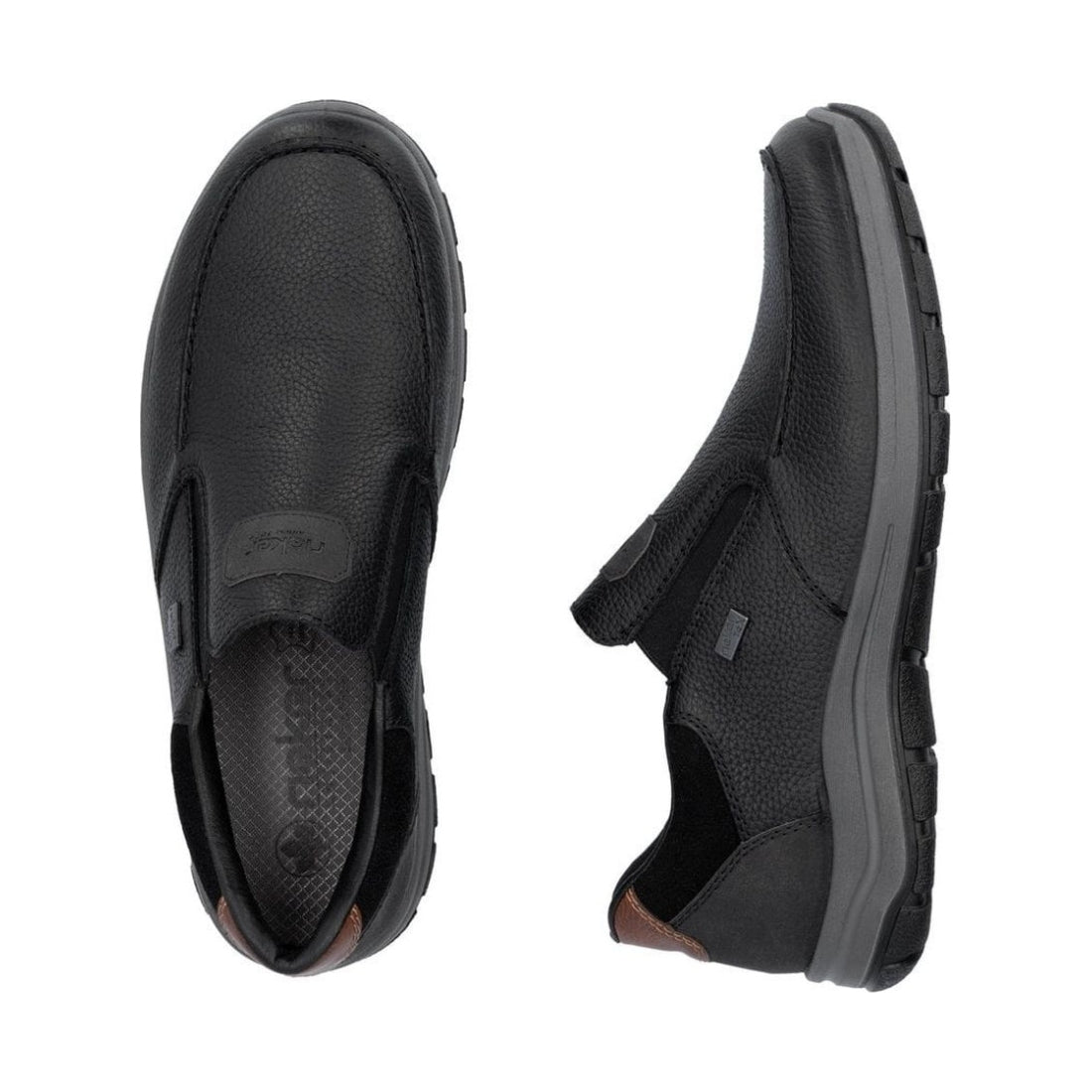 black casual closed men's shoes