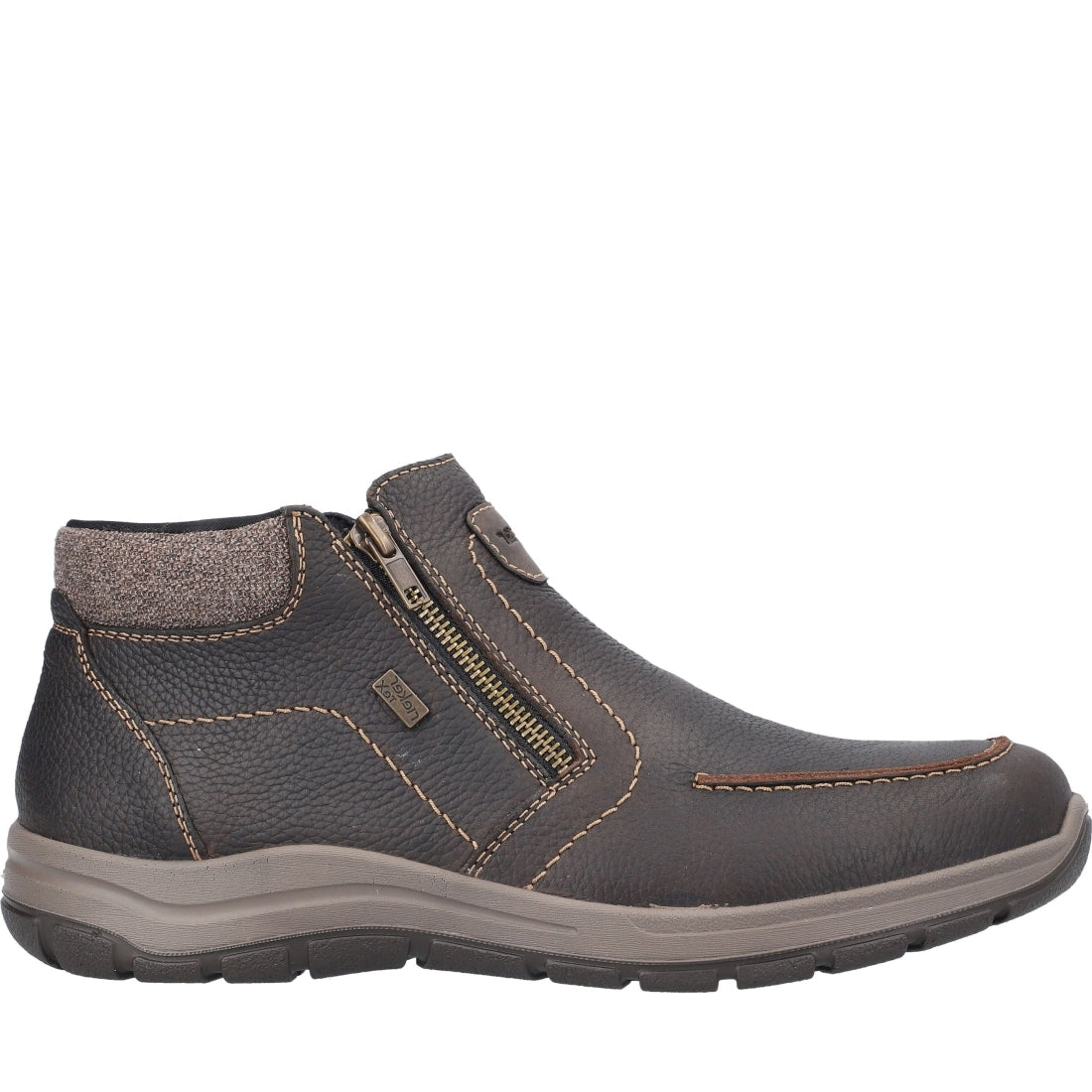 brown casual closed men's boots