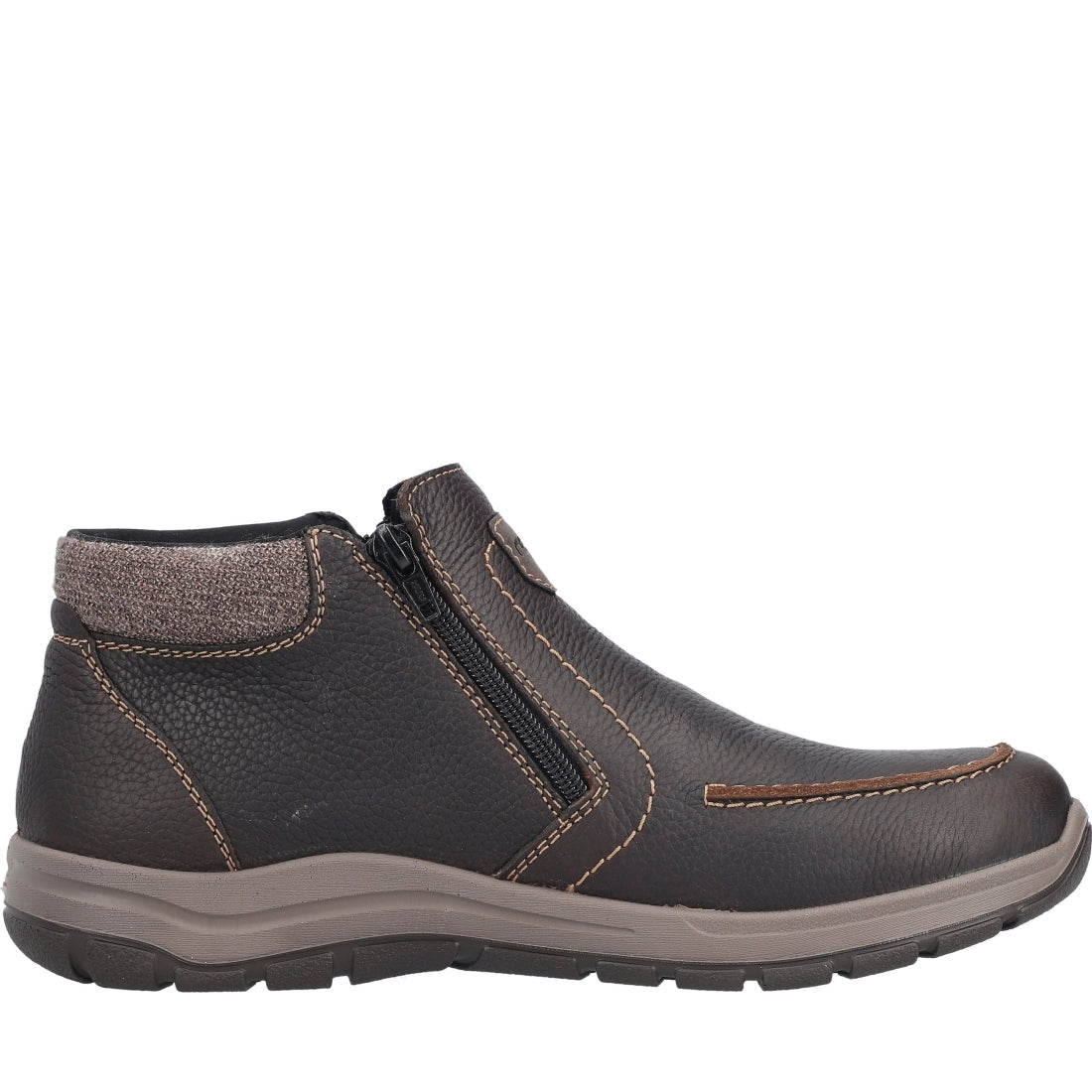 brown casual closed men's boots