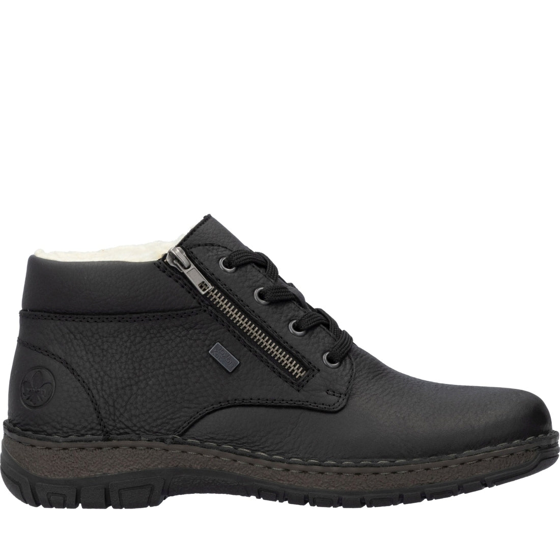 black casual closed men's boots