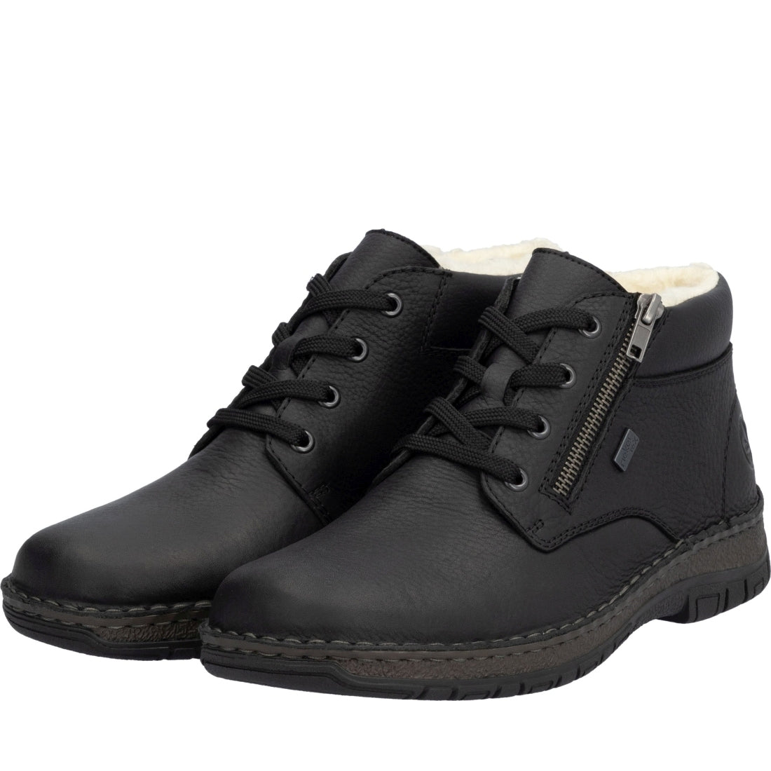 black casual closed men's boots