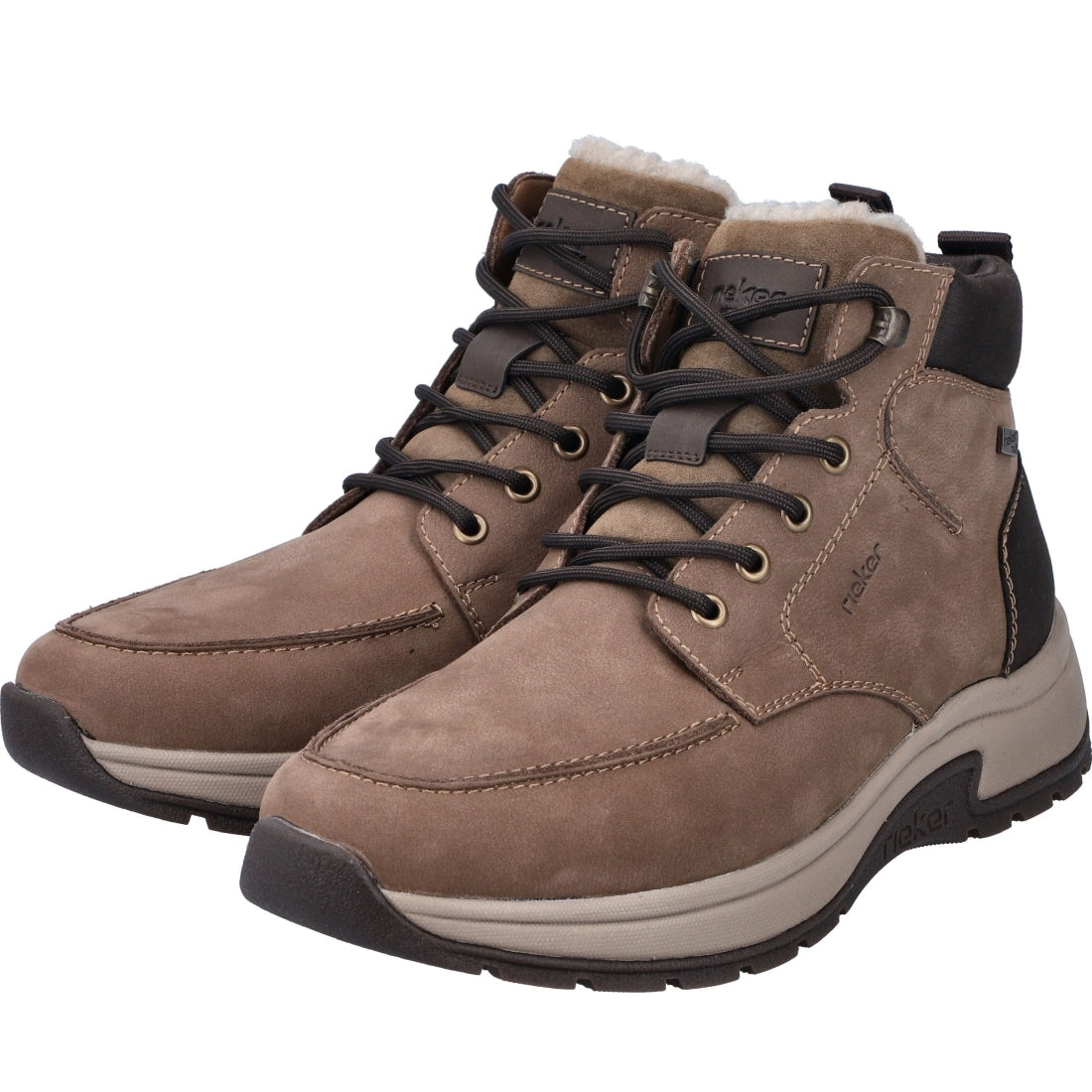 brown casual closed men's boots