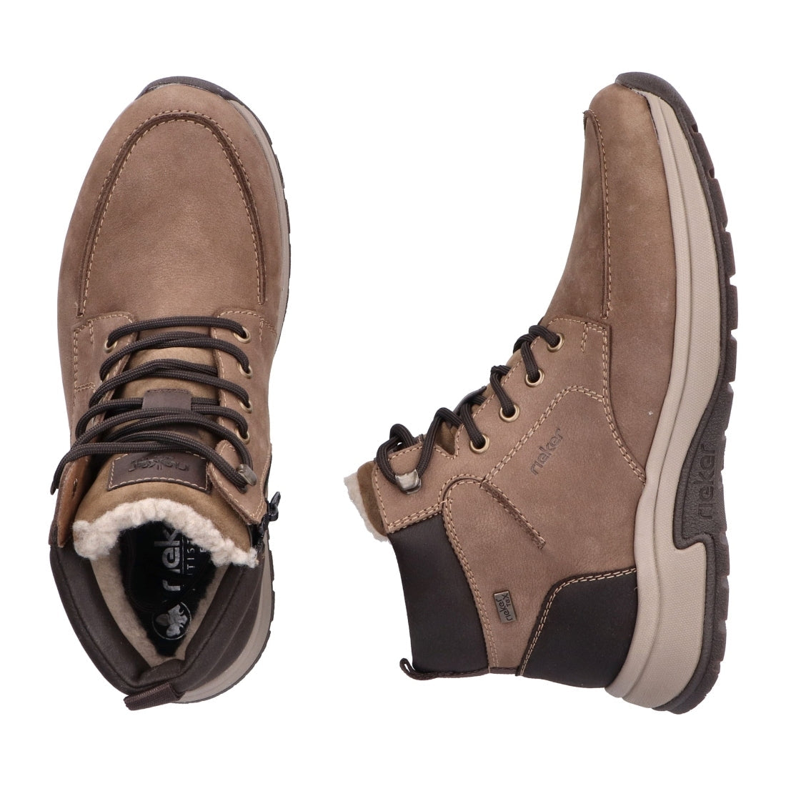 brown casual closed men's boots