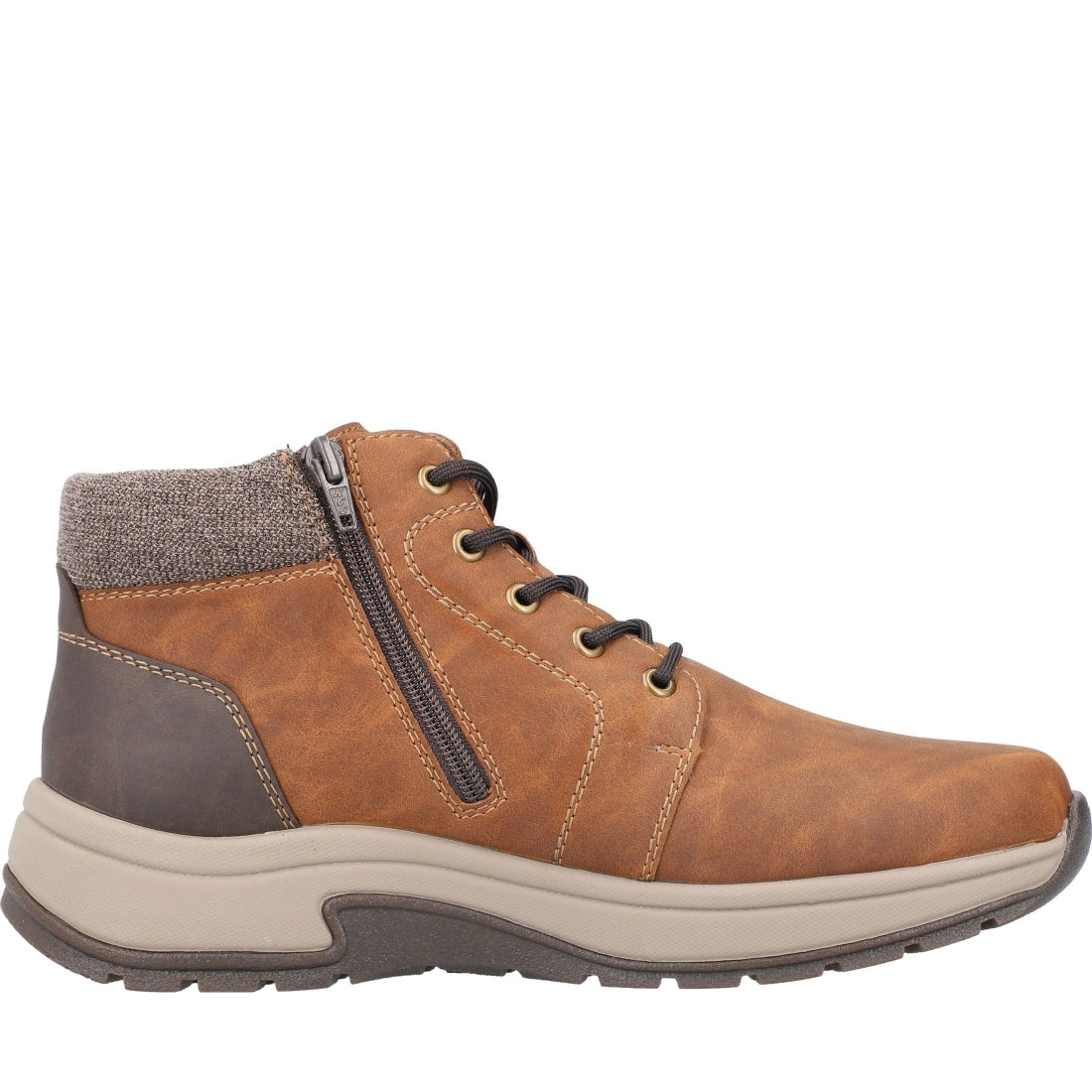 brown casual closed men's boots