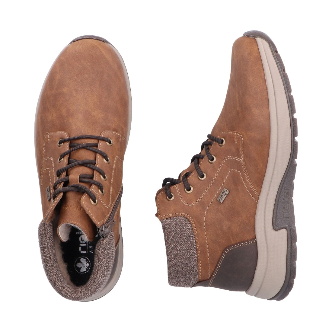 brown casual closed men's boots