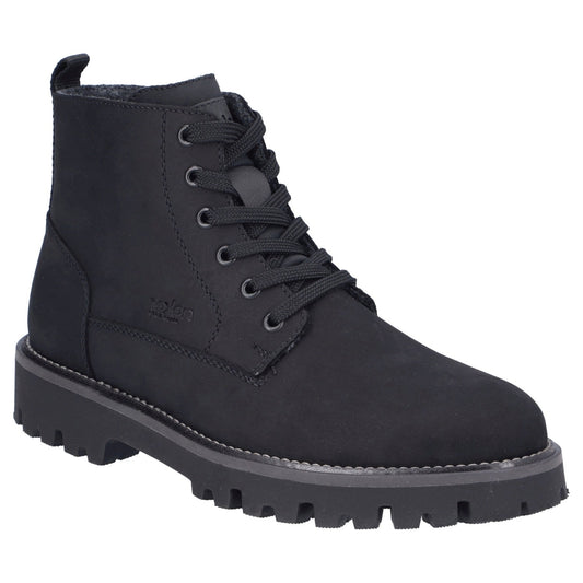 black casual closed men's boots