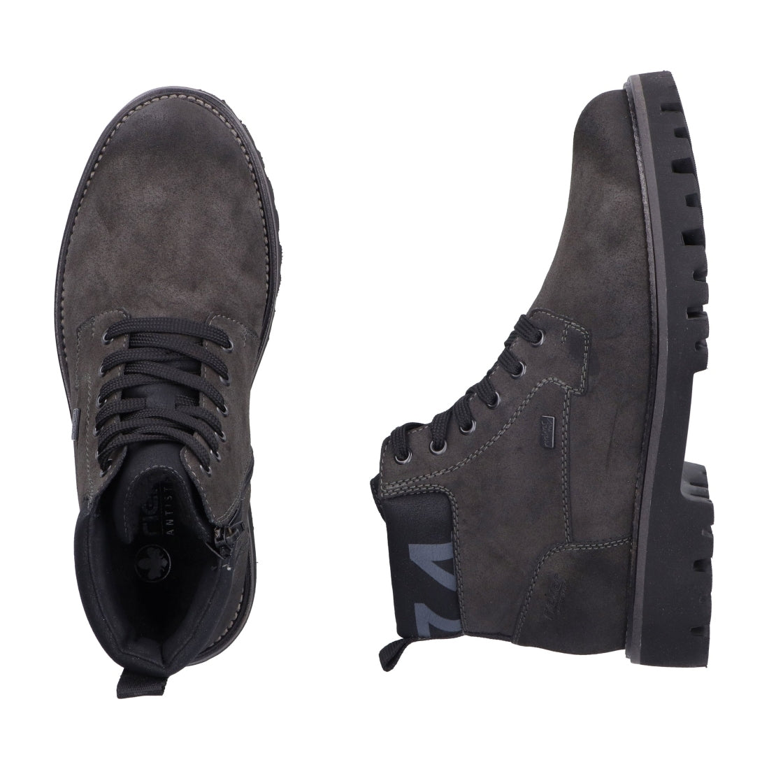 grey casual closed men's boots