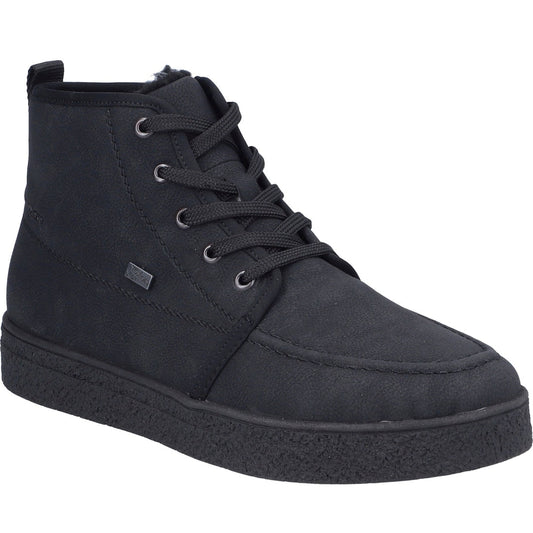 black casual closed men's boots