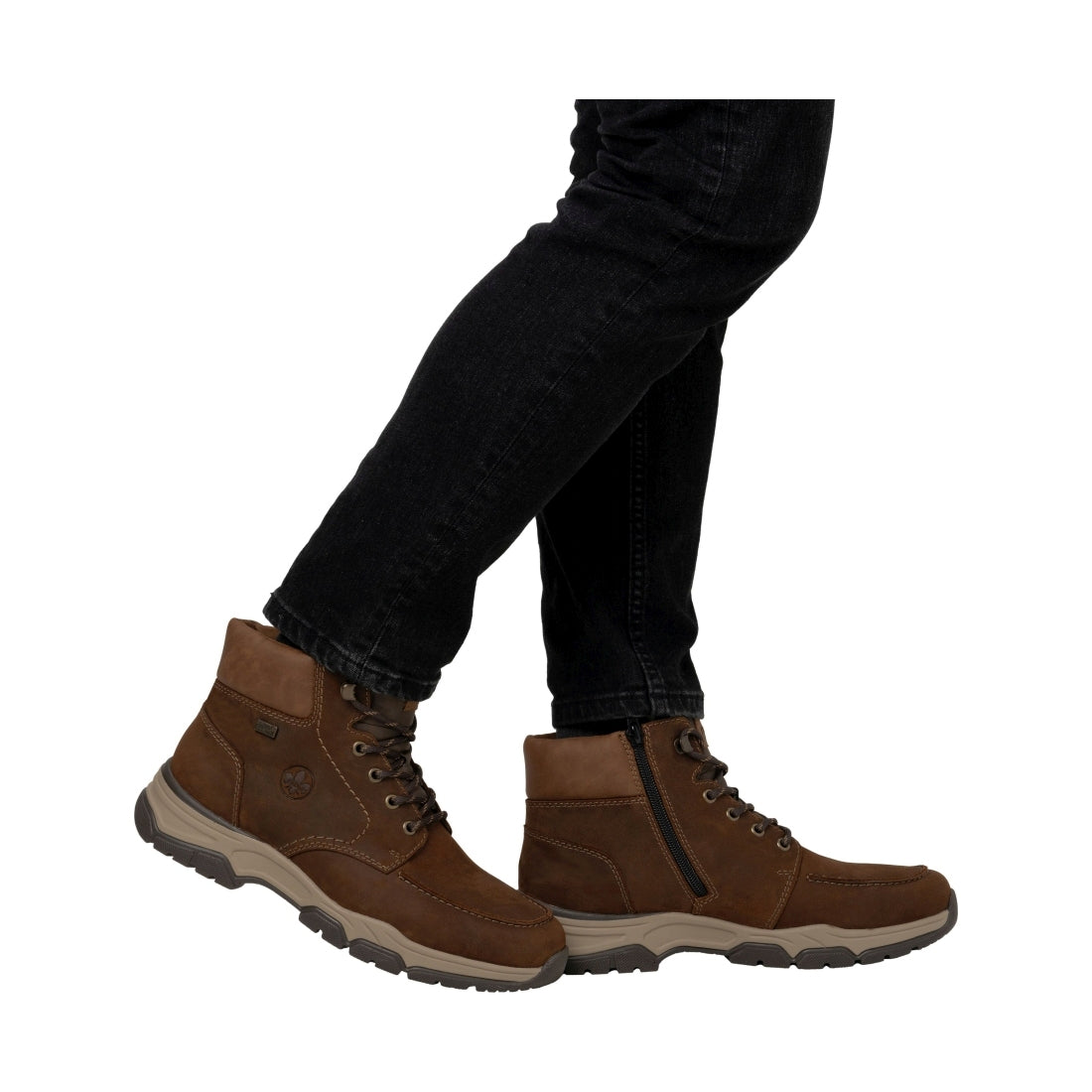 brown casual closed men's boots