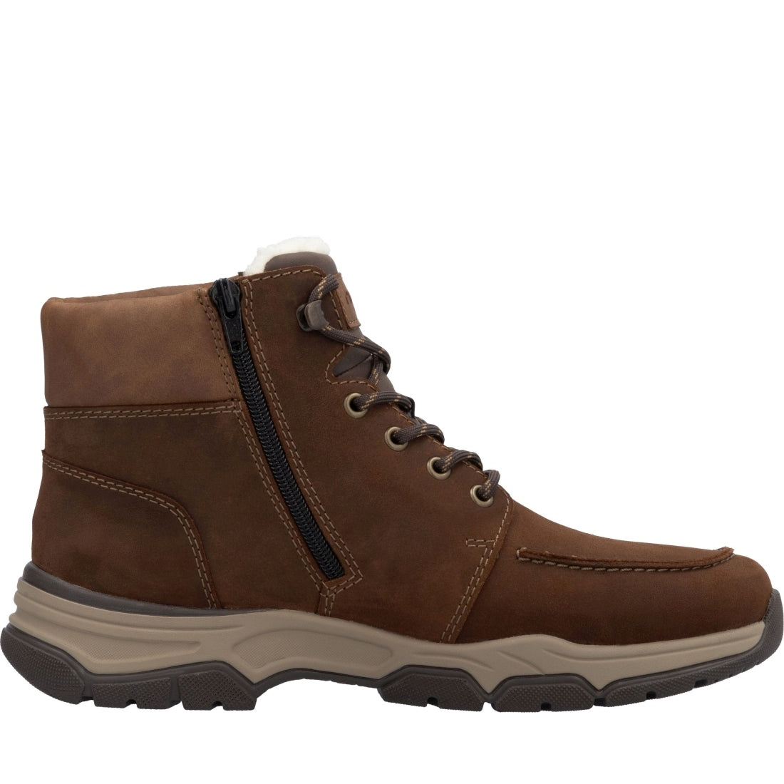 brown casual closed men's boots