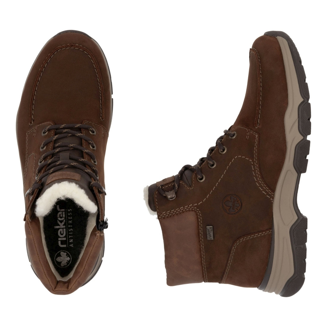 brown casual closed men's boots