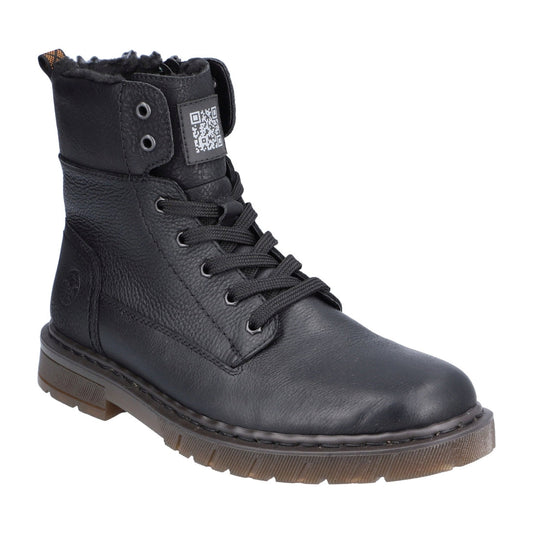 black casual closed men's boots