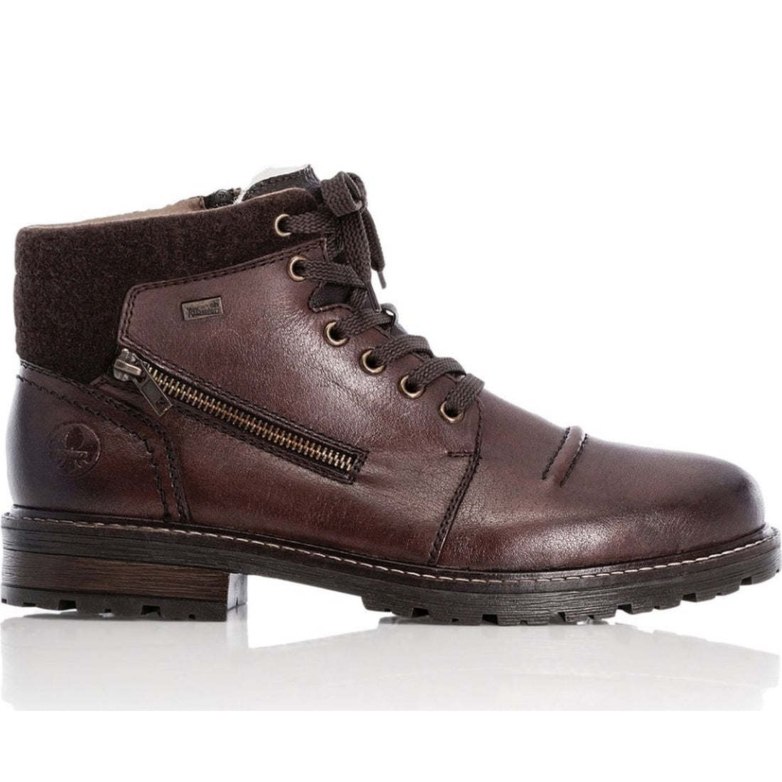 brown casual closed men's boots