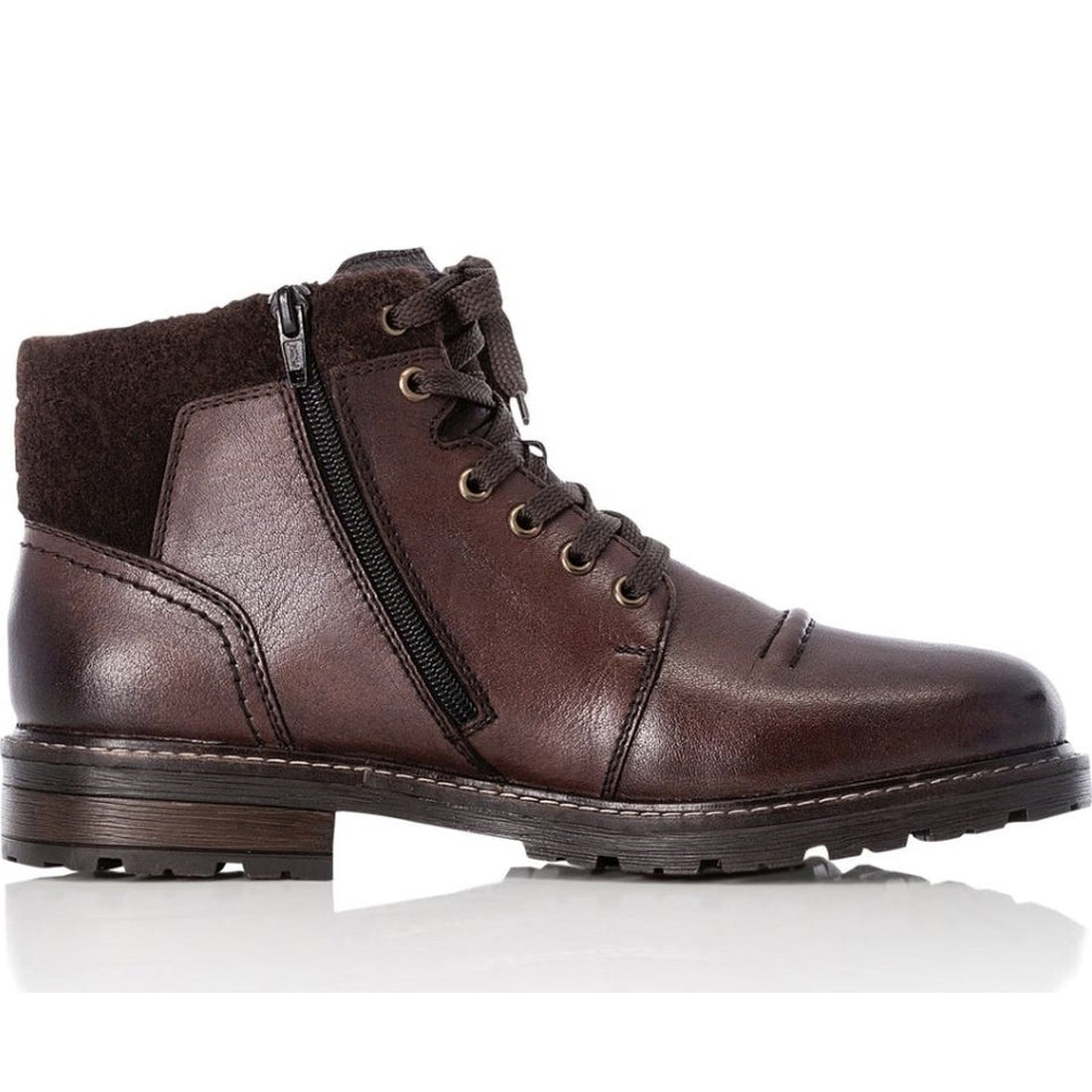 brown casual closed men's boots