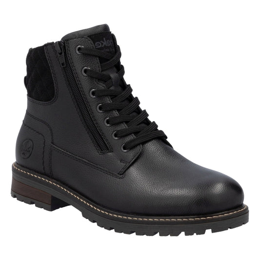 black casual closed men's boots