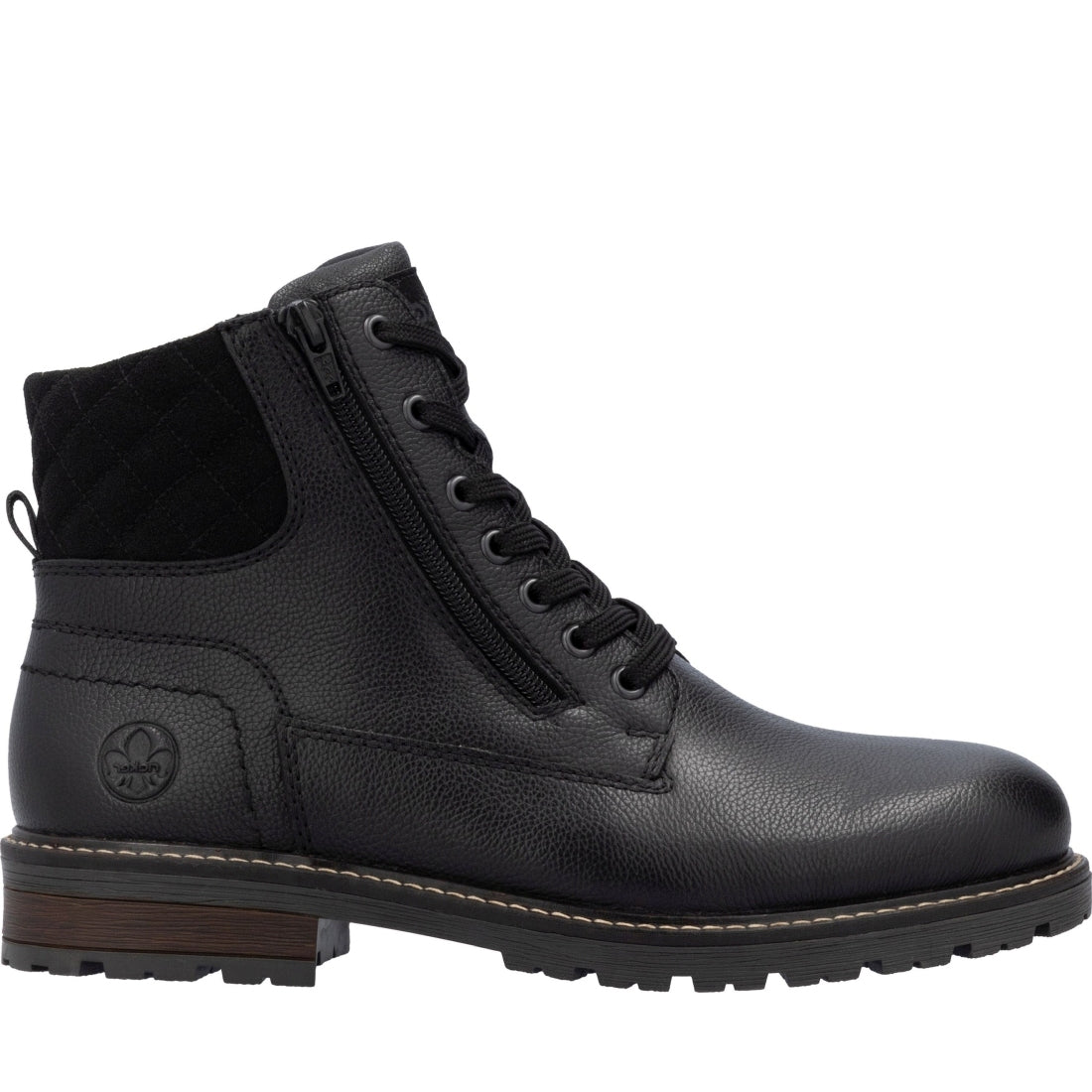 black casual closed men's boots