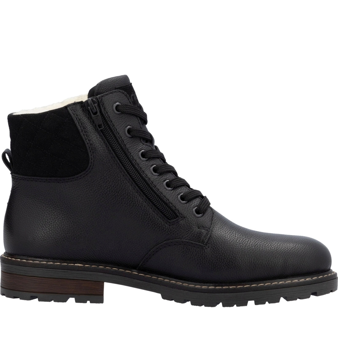 black casual closed men's boots