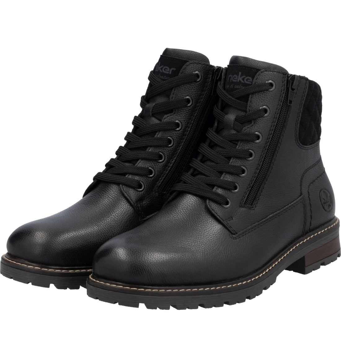 black casual closed men's boots