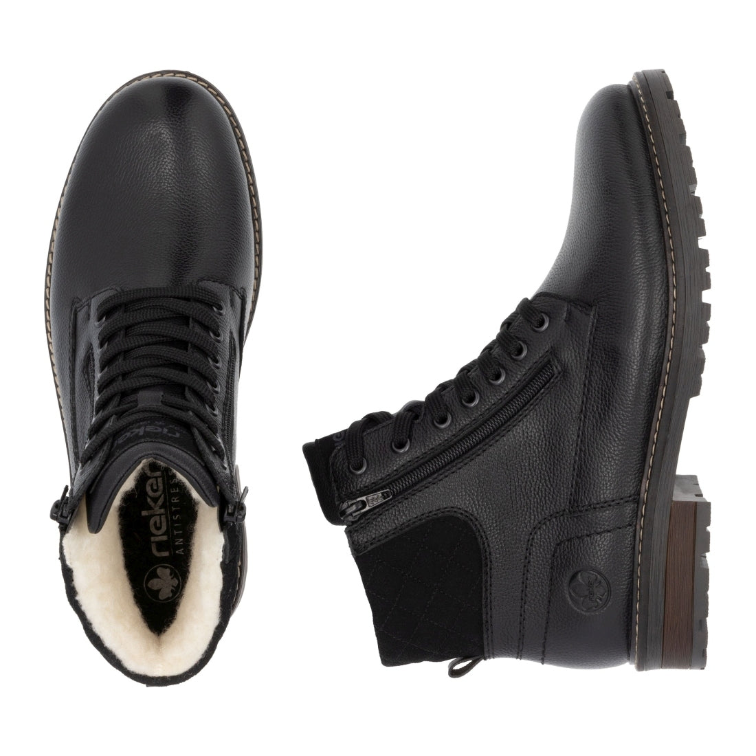 black casual closed men's boots