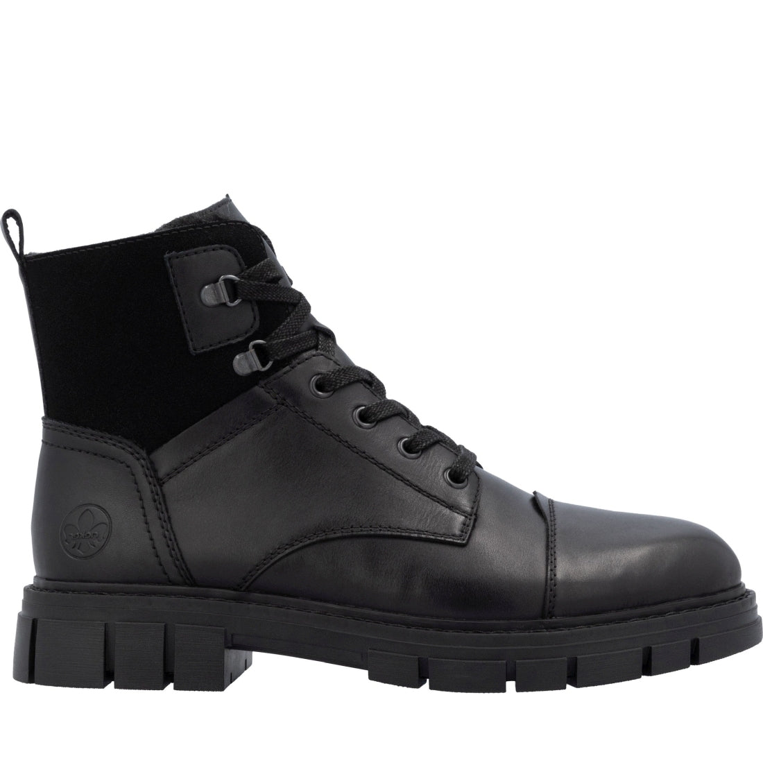 black casual closed men's boots