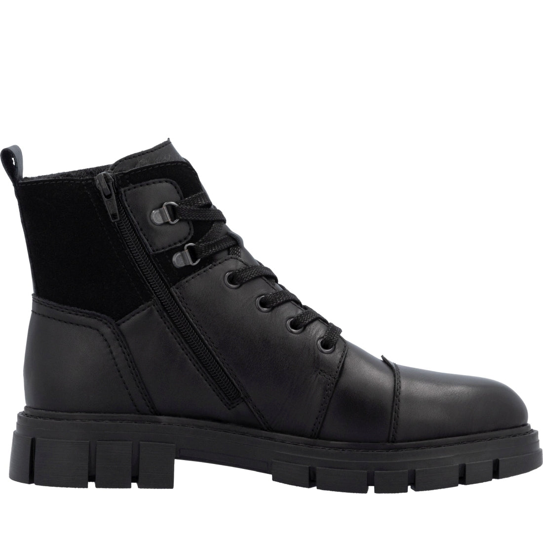 black casual closed men's boots