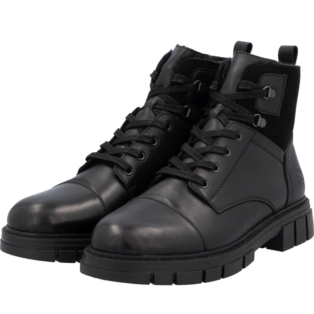 black casual closed men's boots