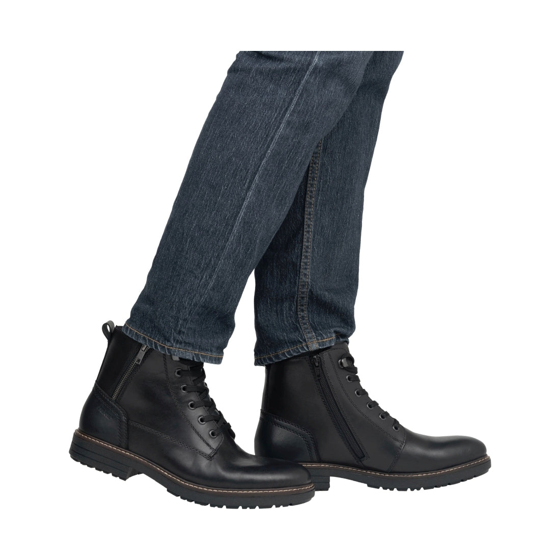 black casual closed men's boots