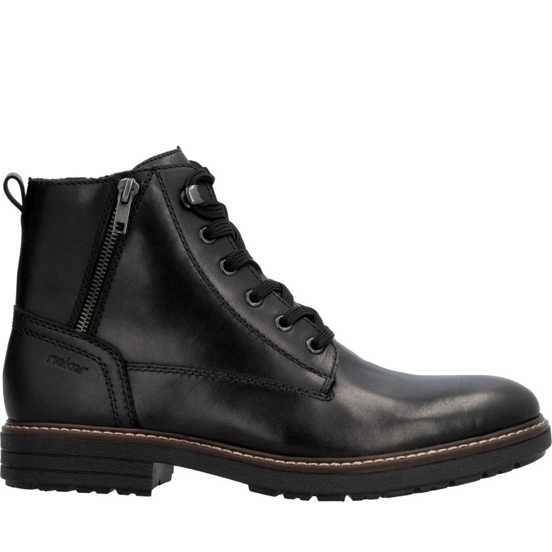 black casual closed men's boots